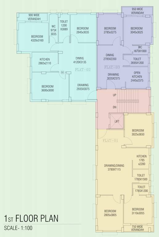  antarik apartment Cluster Plan for 1st Floor