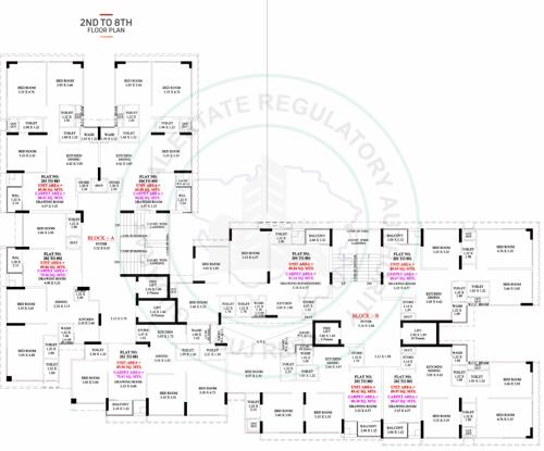  avinya-one Tower A, B Cluster Plan from 2nd to 8th Floor