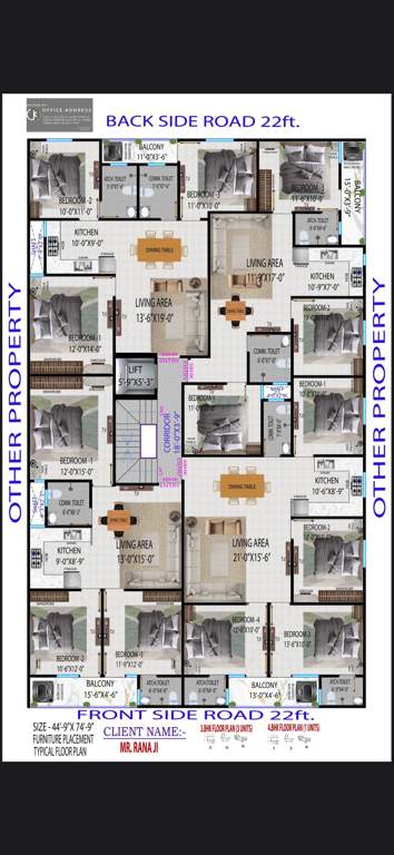  royal 107 Royal 107 Cluster Plan from 1st to 6th Floor
