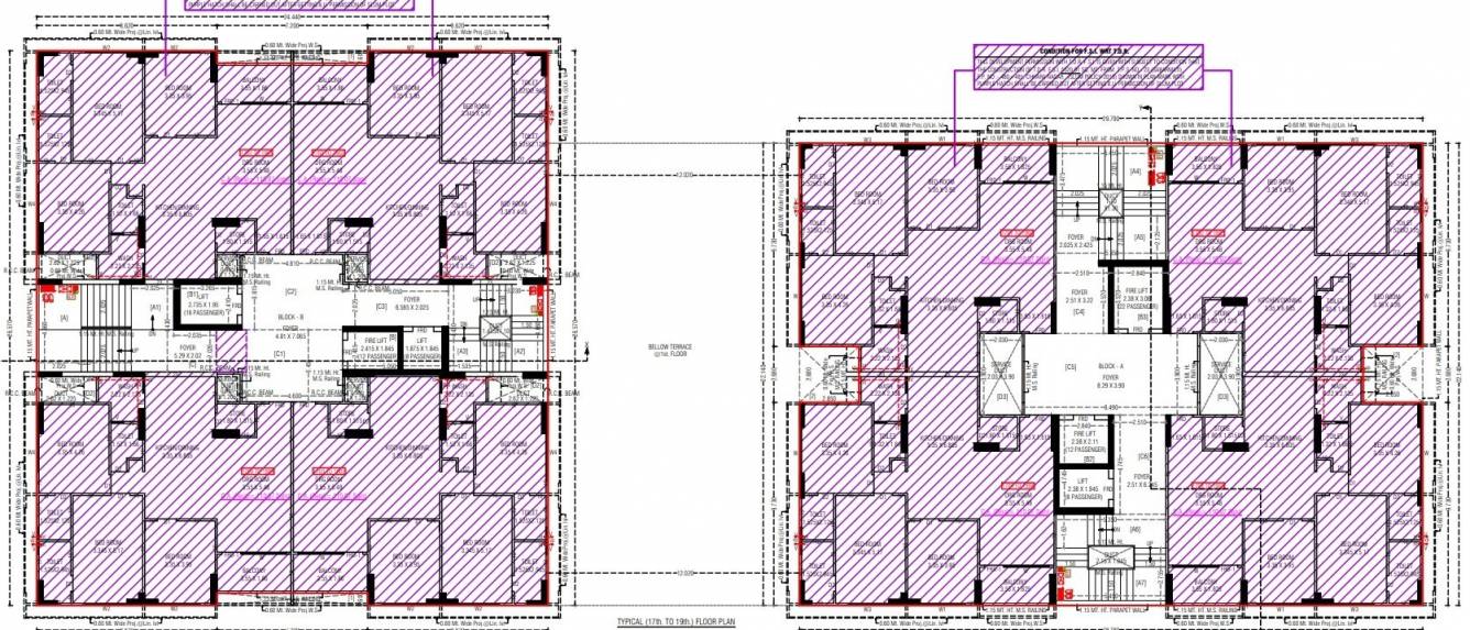 splendora 1 A+B Cluster Plan from 17th to 19th Floor