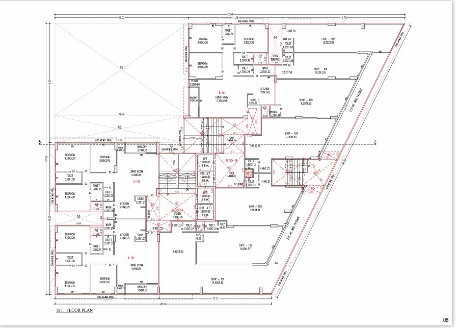  labh seventy 4 A+B Cluster Plan 1 floor