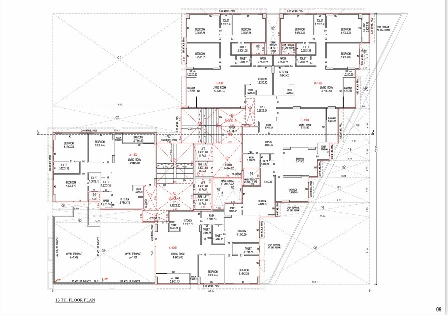  labh seventy 4 A+B Cluster Plan 13 floor