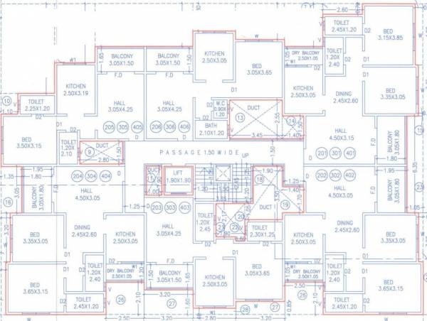  sumedhraj-hill-view Cluster Plan from 2nd to 4th Floor