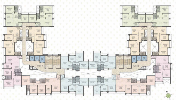  pridestone Wing A,B Cluster Plan For Typical Floor Plan