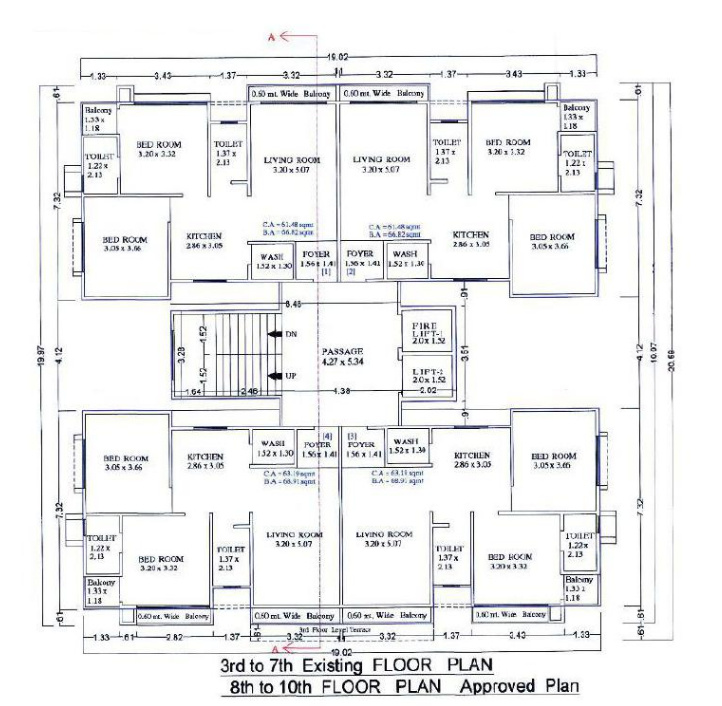 valentino phase 1 b1 & b2 B1 Cluster Plan from 3rd to 10th Floor