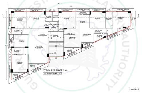  south-park Block A Cluster Plan from 1st to 5th Floor