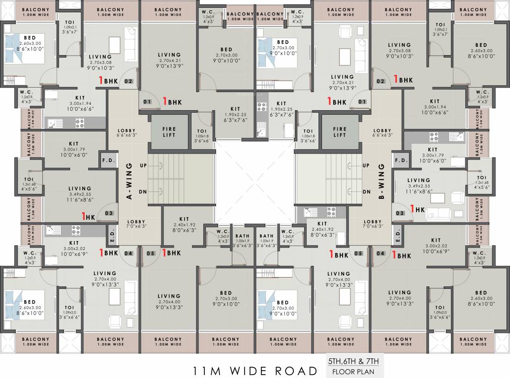 alankar Venkatesha Alankar Cluster Plan from 5th to 7th Floor