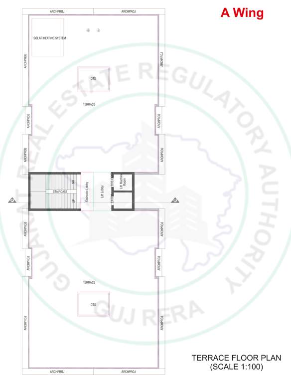  vraj vatika heights A Cluster Plan for terrace Floor
