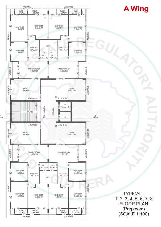  vraj vatika heights A Cluster Plan from 1st to 8th Floor