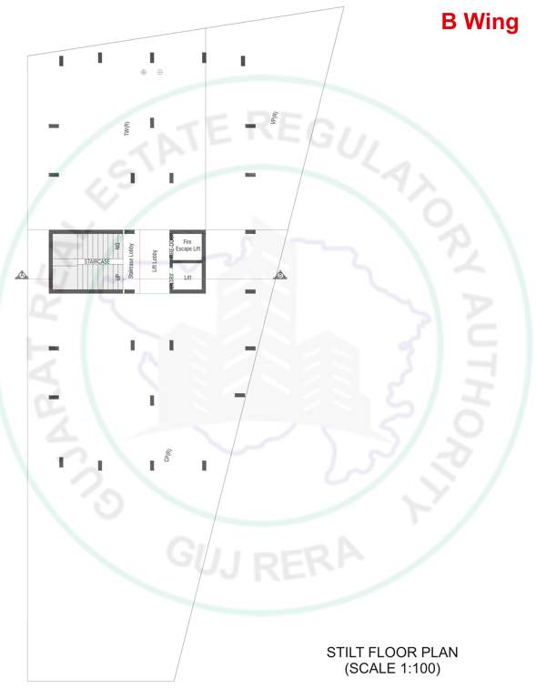  vraj vatika heights B Cluster Plan for stilt Floor