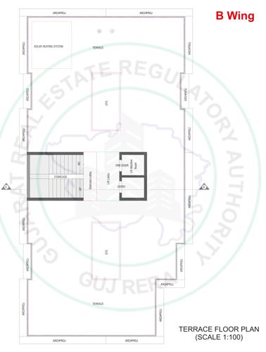 B Cluster Plan for terrace Floor vraj-vatika-heights B Cluster Plan for terrace Floor