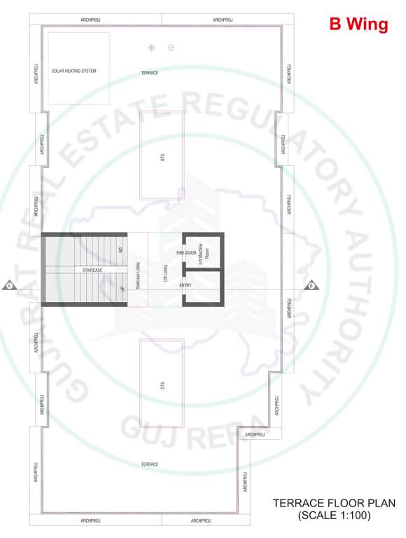  vraj vatika heights B Cluster Plan for terrace Floor
