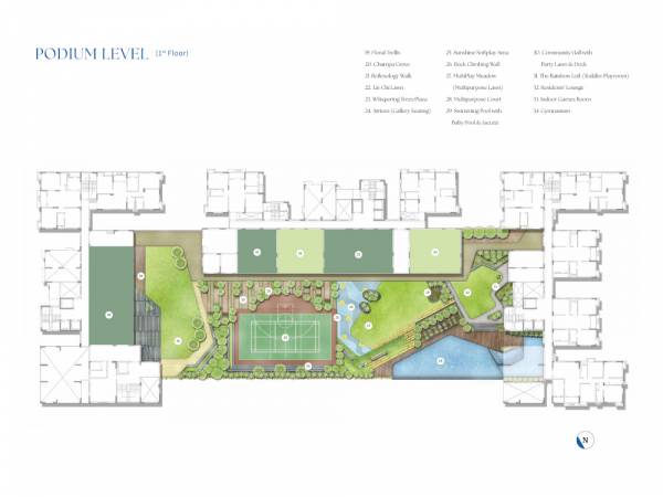  vayu Tower A, B, C Cluster Plan For 1st Floor