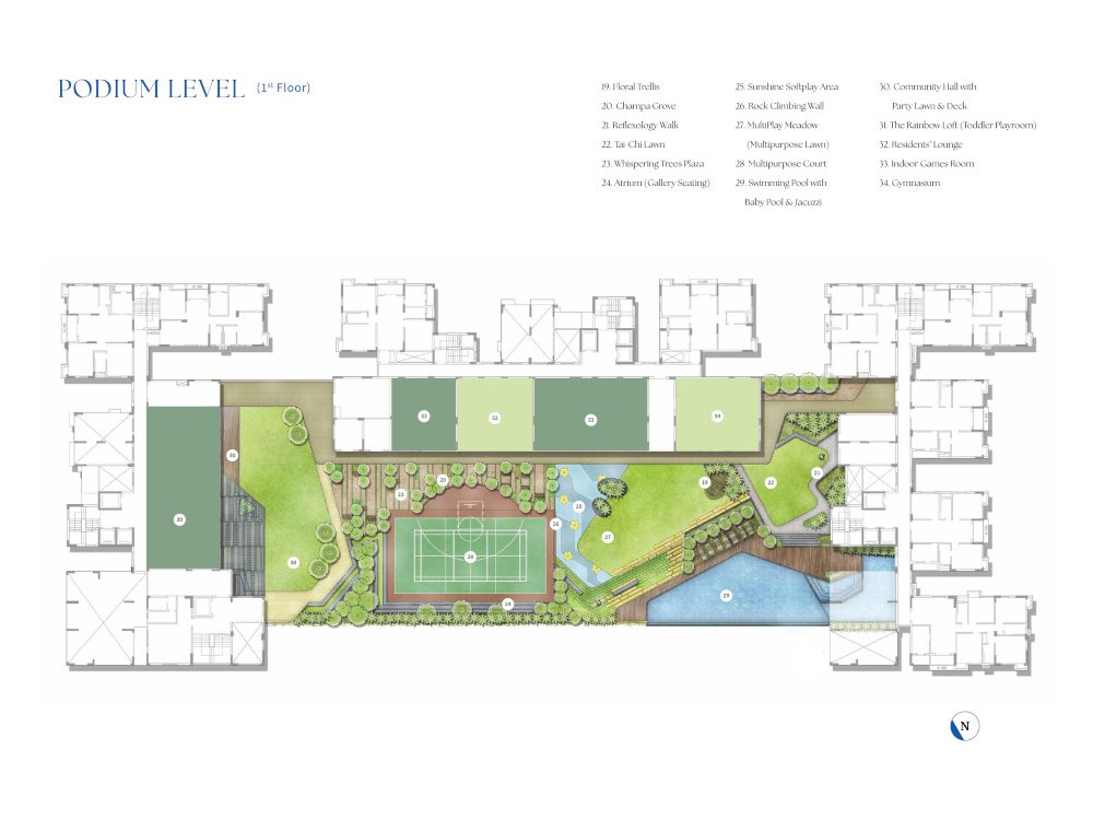  vayu Tower A, B, C Cluster Plan For 1st Floor