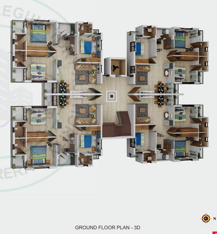  haridwar ashish Tower A Cluster Plan for ground Floor