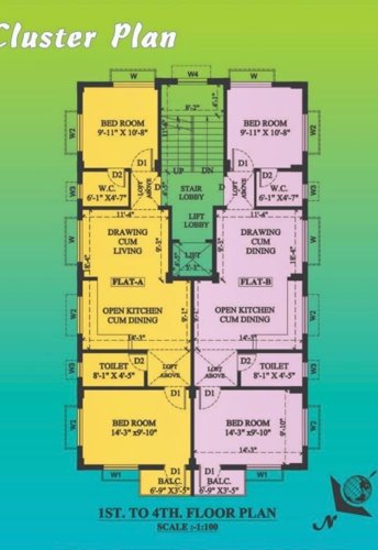  matrix-residency Matrix Residency Cluster Plan from 1st to 4th Floor