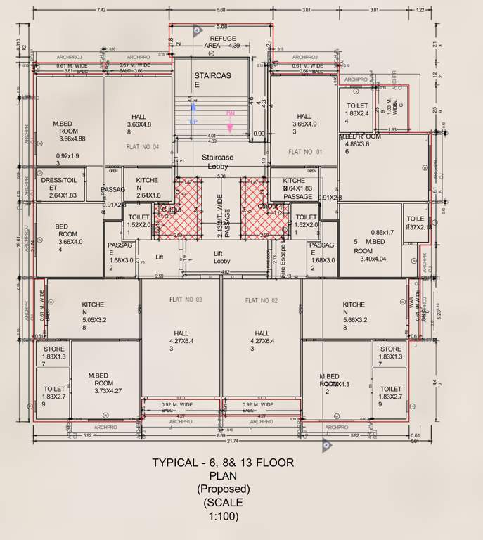  sky heaven Sky Heaven Block A Cluster Plan from 6th to 13th Floor