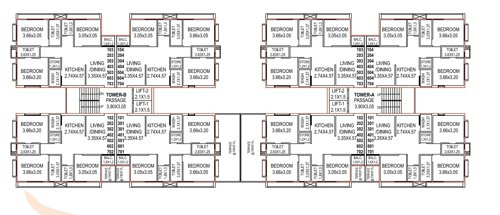 Block A+B Cluster Plan from 1st to 7th Floor karma-heights Block A+B Cluster Plan from 1st to 7th Floor