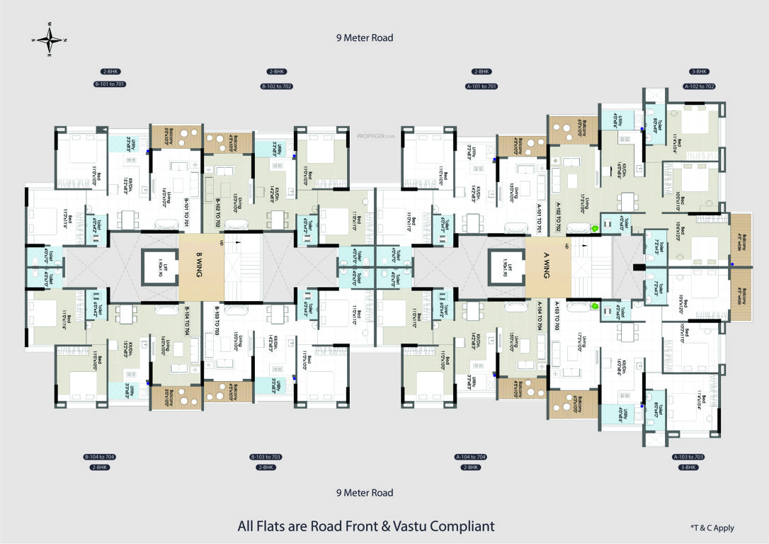  gajanan nest wing a b c Wing A and B Cluster Plan