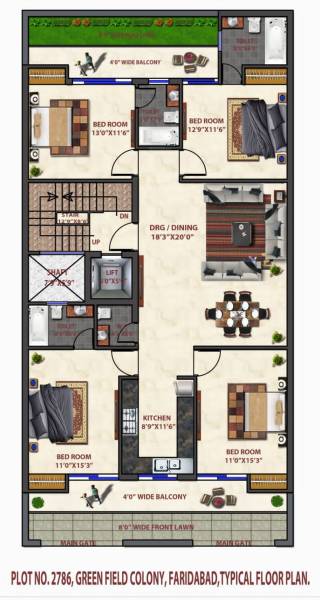  luxurious-sliver-floors Cluster Plan
