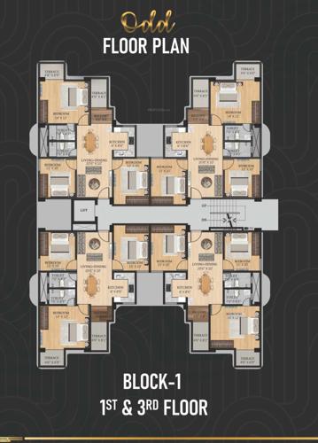 Chandrama Tower Block 1 Cluster Plan from 1st to 3rd Floor chandrama-tower Chandrama Tower Block 1 Cluster Plan from 1st to 3rd Floor