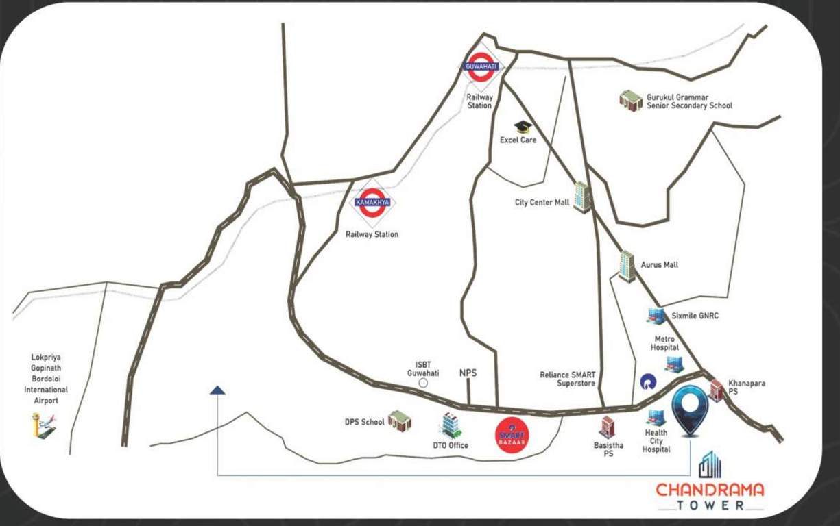  chandrama tower Location Plan