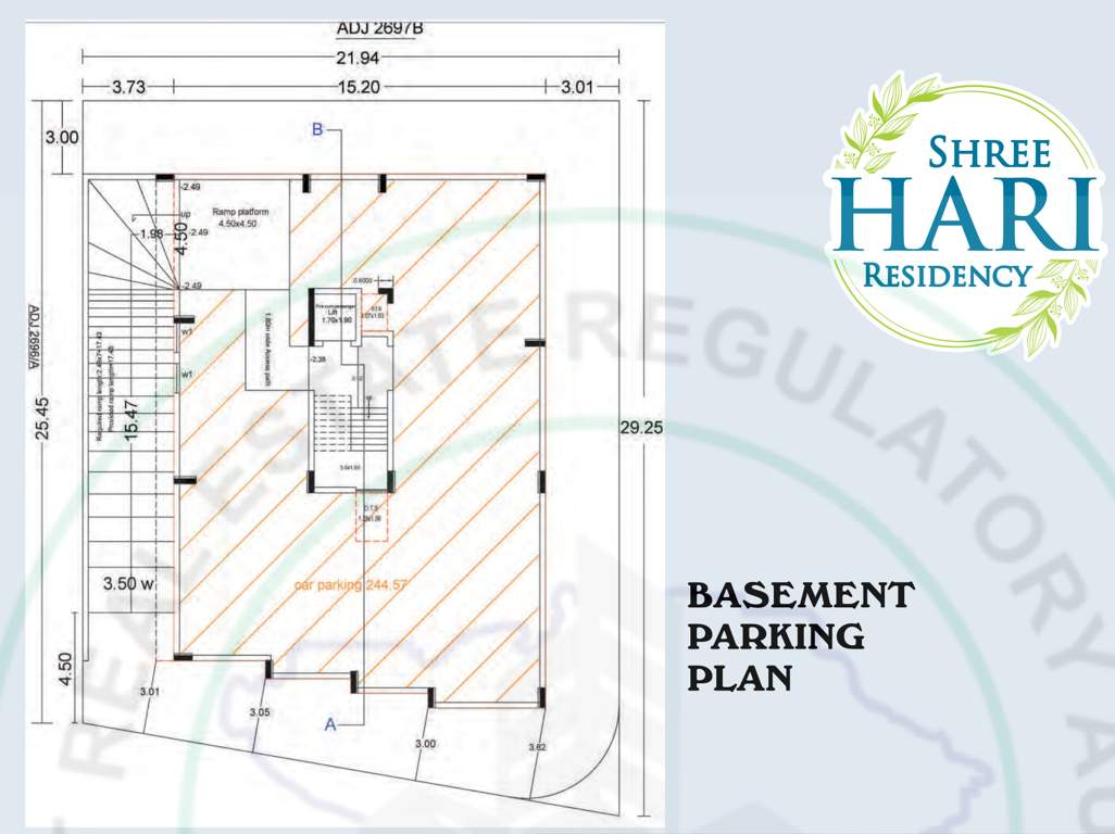  hari residency A Cluster Plan for parking Floor