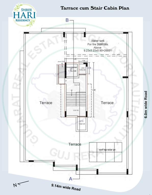  hari residency A Cluster Plan for terrace Floor