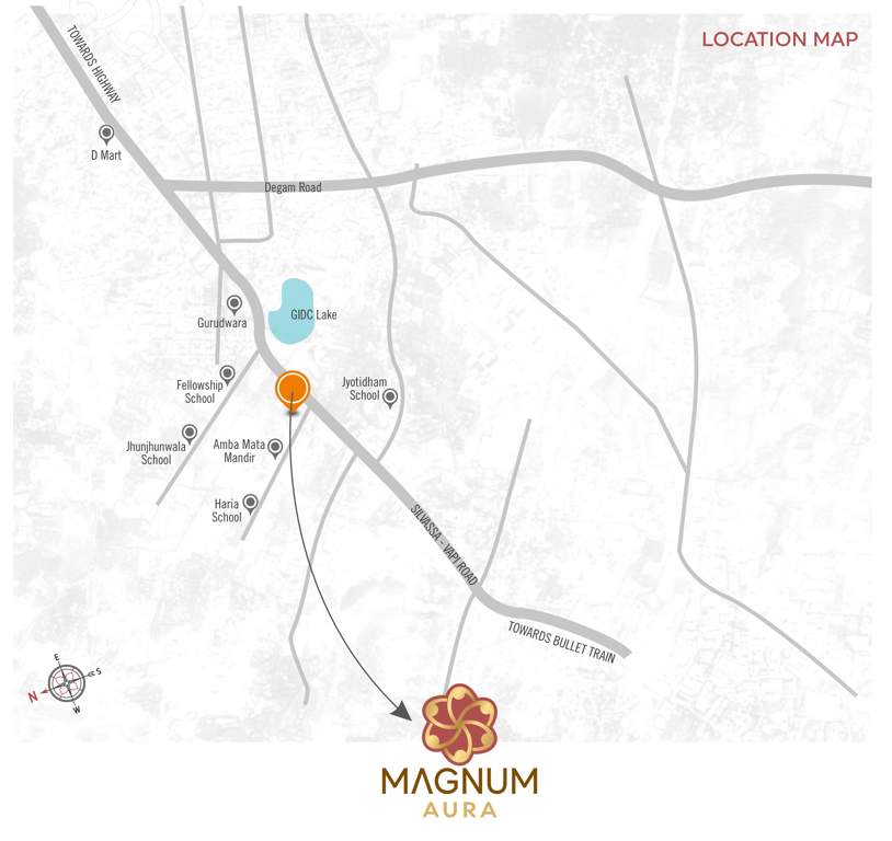 magnum aura Location Plan