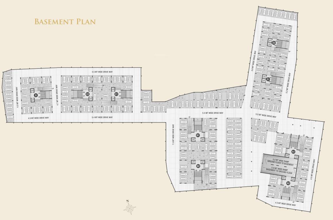  vivan D Cluster Plan for basment Floor