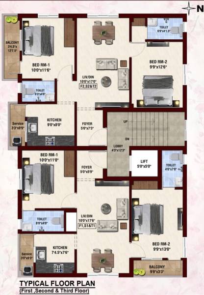  sri-krishna Sri Krishna Cluster Plan from 1st to 3rd Floor