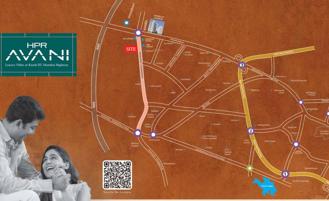  hpr avani villas Location Plan