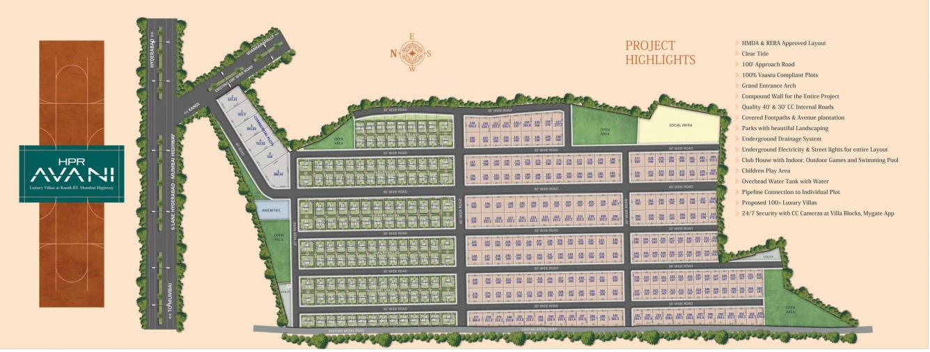  hpr avani villas Master Plan