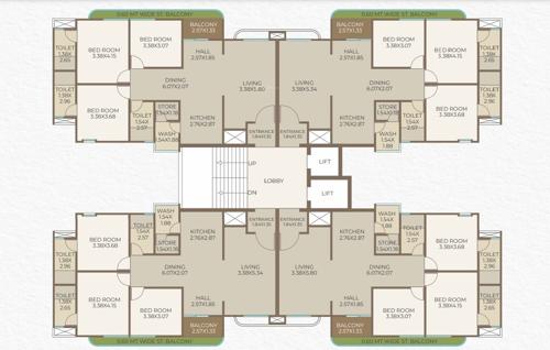  vande-mataram Tower C, D, J & K Cluster Plan from 2nd to 14th Floor
