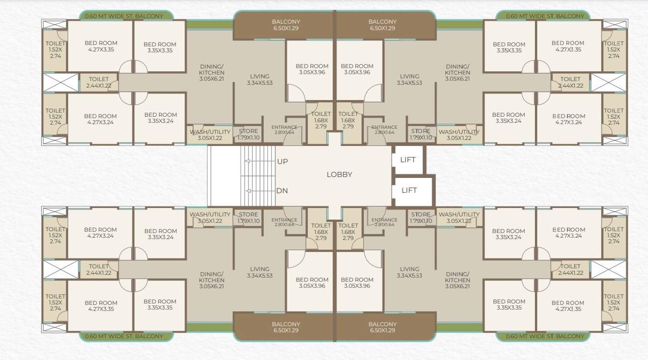  vande mataram Tower L & M Cluster Plan from 2nd to 14th Floor