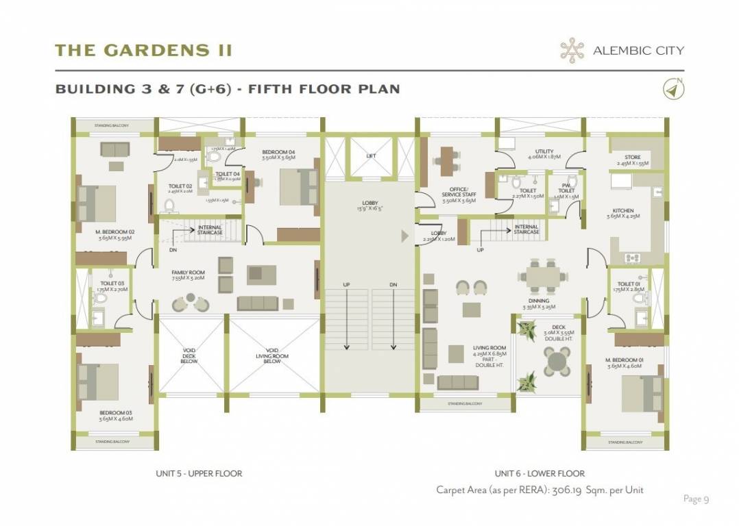  the gardens ii Building 3 Cluster Plan 5th Floor