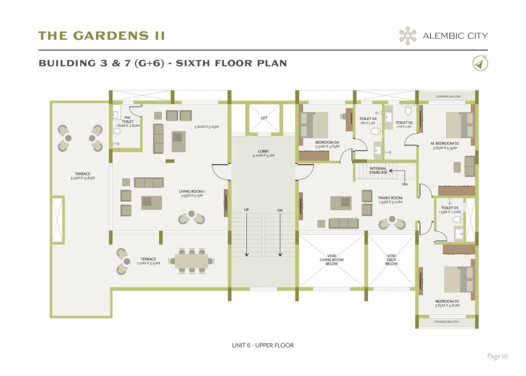  the gardens ii Building 3 Cluster Plan 6th Floor