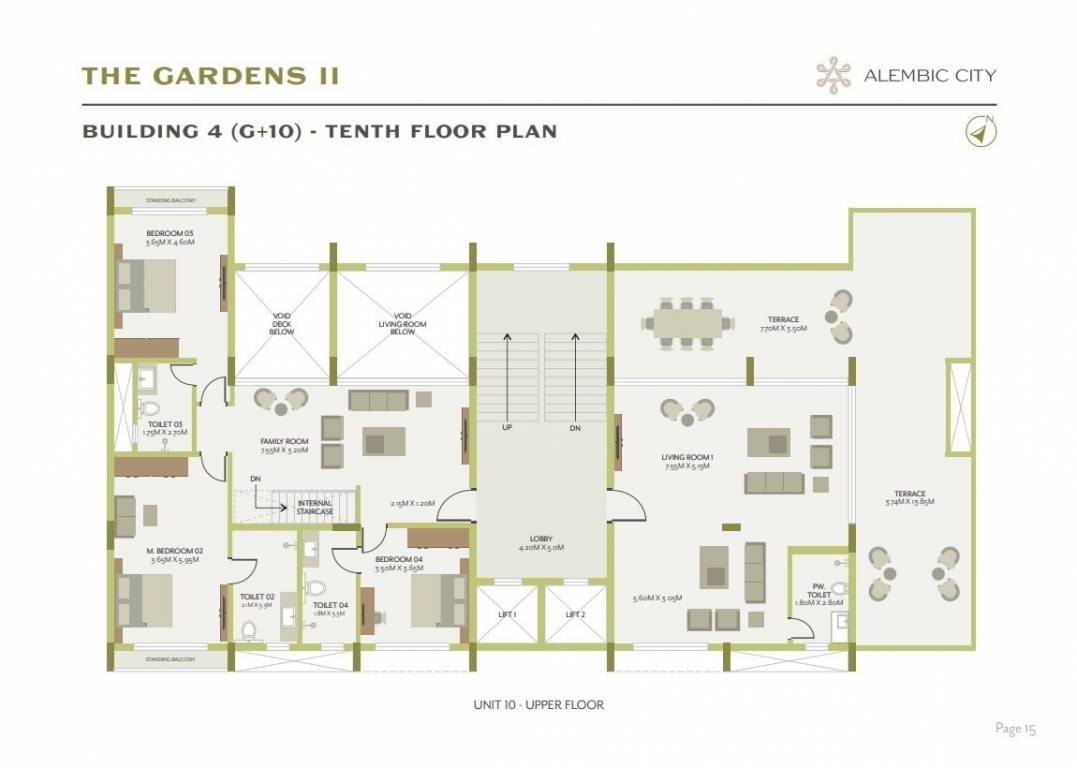  the gardens ii Building 4 Cluster Plan 10th Floor