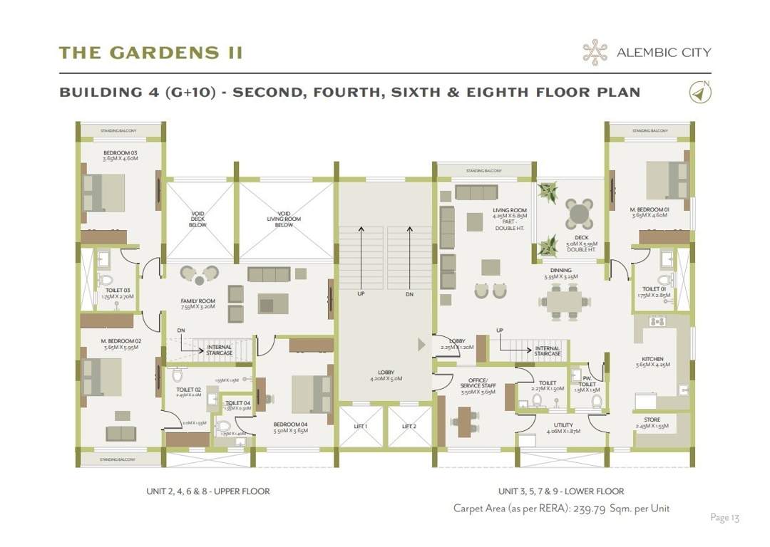  the gardens ii Building 4 Cluster Plan 2nd, 4th, 6th, 8th Floor