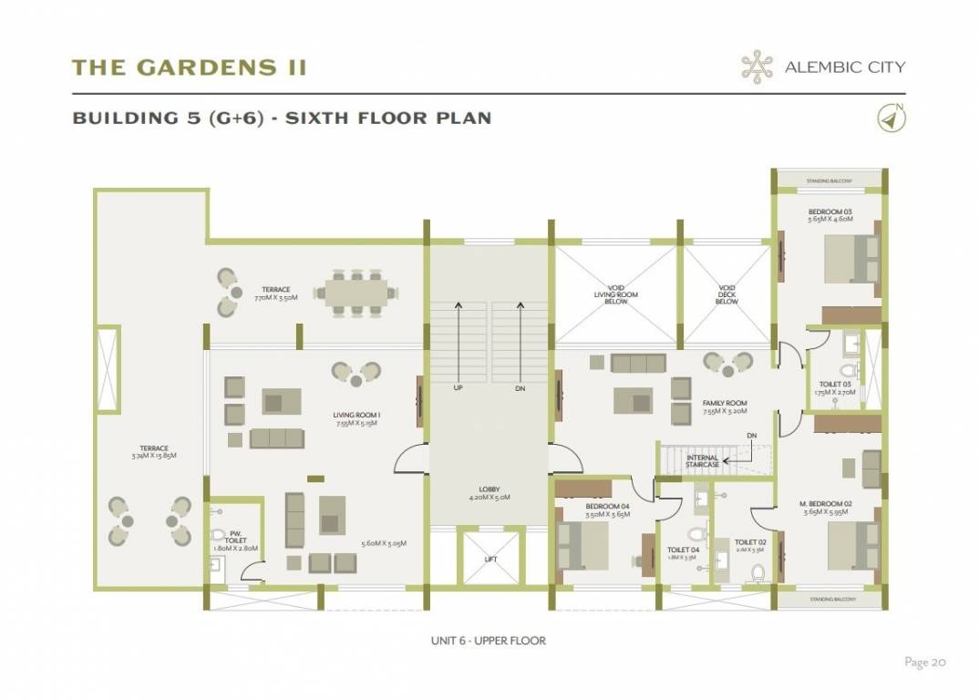  the gardens ii Building 5 Cluster Plan 6th Floor