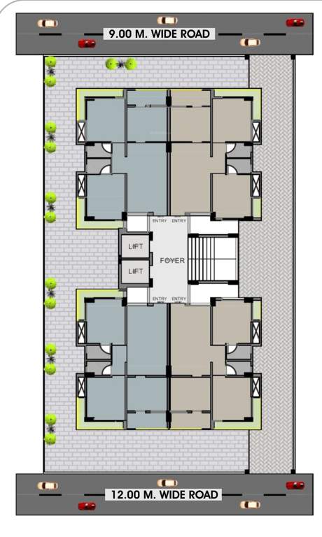 shree residency Tower A Cluster Plan