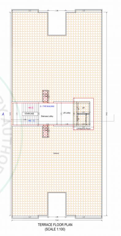  the sky Block   D Cluster Plan for terrace Floor