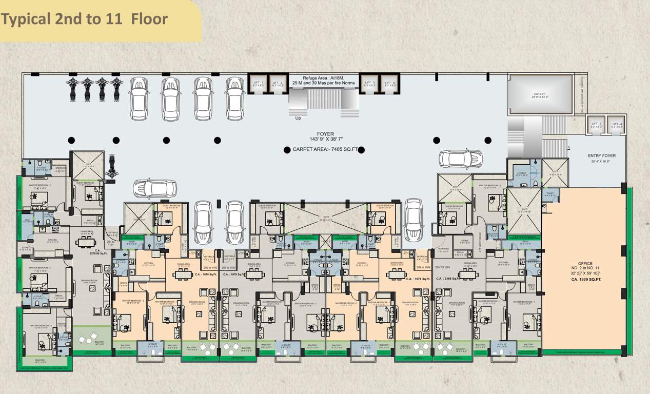  victoria bliss Victoria Bliss Cluster Plan from 2nd to 11th Floor