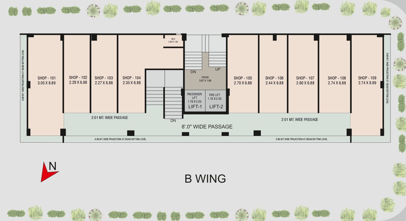  luxuria platinum Block B Cluster Plan for 1st Floor