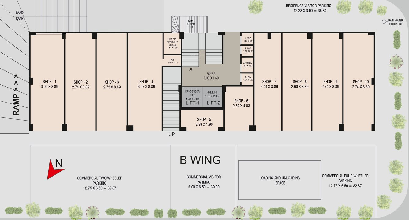 luxuria platinum Block B Cluster Plan for ground Floor