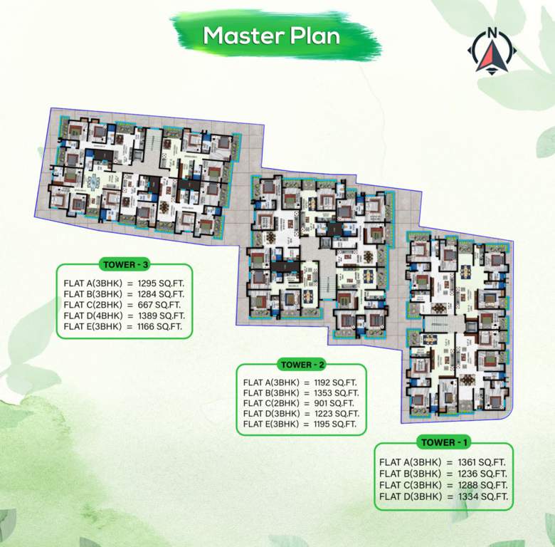  galaxia Galaxia Tower 1, Tower 2 & Tower 3 Cluster Plan from 1st to 14th Floor