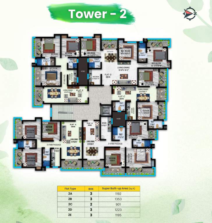  galaxia Galaxia Tower 2 Cluster Plan from 1st to 5th Floor