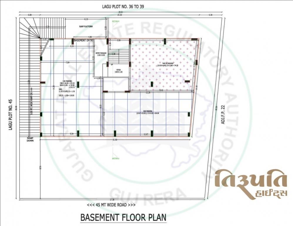  tirupati height Block A Cluster Plan Basement