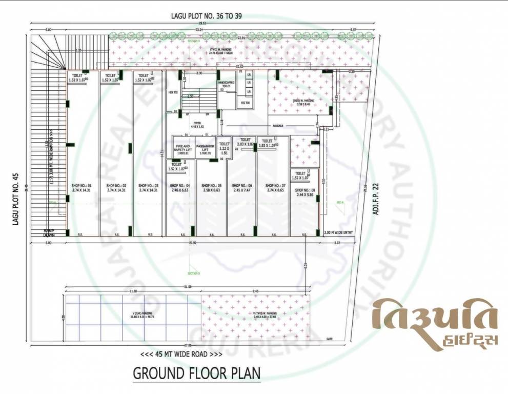  tirupati height Block A Cluster Plan Ground Floor