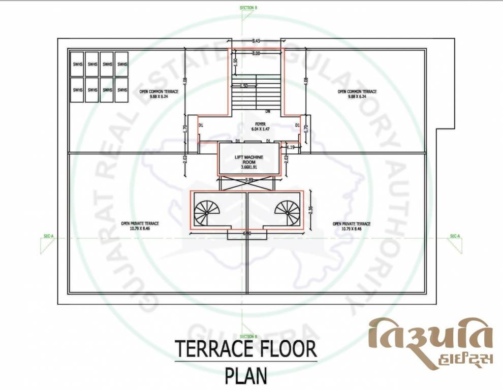  tirupati height Block A Cluster Plan Terrace